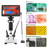 7-inch LCD Digital Microscope 1200X Magnification Portable Rechargeable Microscope Video Camera Microscope with Remote Control