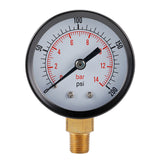 0-200psi 0-14bar 1/8NPT 48mm Radial Air Pressure Gauge Hydraulic Gauge Oil Pressure Gauge Water Pressure Meter