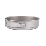 Ixada Ultralight Titanium Frypan Bowl Outdoor Camping Frying Pan Hiking Backpacking Cooking Frying Pan with Foldable Handles