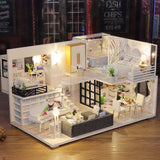 CUTEBEE DIY Dollhouse kit Wooden Doll House Miniature House Furniture Kit Toys for children Christmas Gift TD32