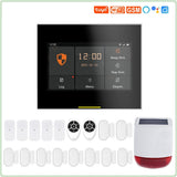 Ostaniot Tuya Smart Wireless GSM WIFI Home Security Alarm System with Outdoor Solar Siren Compatible with Alexa and Google Home