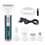 5 in 1 Women Epilator Female Eyebrow Trimmer Lady Shaver For Hair Removal Shaving Machine Face depilador Bikini Depilatory P40