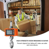 Digital Hanging Scale 300KG/1000KG 2200lbs Portable Industrial Heavy Crane Scale LCD Backlight Industrial Hook Suspension Scale