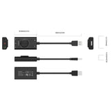 ORICO SC2 External USB Sound Card Stereo Mic Speaker 3.5mm Headset Audio Jack Cable Adapter Switch Volume Adjustment