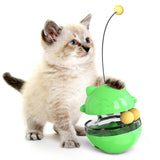 Interactive Cat Tumbler Toy Treat Food Dispenser Toys with Rolling Balls Funny Cat Slow Feeder IQ Training Ball for Kitty Kitten