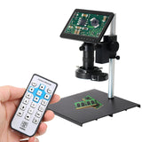 26MP 1080P 7 Inch LCD Video Microscope with 150X C Mount Lens Electronic Microscope Camera with Metal Stand