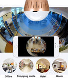 1080P Light Bulb Camera Lamp 360 Degrees FishEye Panoramic IP Camera Home Security Infrared and White Light Wireless P2P Camera