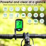 WEST BIKING LED Waterproof Bicycle Computer Digital Rate 75x50x15mm Cycling Bike Odometer Stopwatch Speedometer Wired MTB