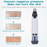Electric Facial Acne Suction Blackhead Removal Extractor with Hot Compress Rechargeable Blackhead Remover Pore Vacuum