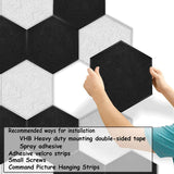 12 Pack Hexagon Acoustic Panels Beveled Edge Sound Proof Foam Panels,Sound Proofing Padding for Wall,Acoustic Treatment