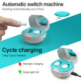 White/Skin/Black Skin One Pair Digital Hearing Aids Cycle Rechargeable with Charging Case Hearing Device Amplifier Automatic