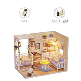 New Year Christmas Gifts Doll House DIY Miniature Dollhouse Toy Furnitures CasaDolls Houses Toys For Childred Birthday GiftsZ007