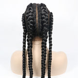 Lace wig female long hair chemical fiber headgear four-strand braid wig Braid wig