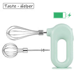 Electric Mixer Wireless Portable Food Mixers with 2 Mixing Head Handheld Blender Rechargeable Whisks Dough Stirrer Eggbeater