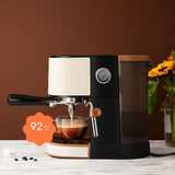 Espresso Machine Home Automatic Small Stainless Steel Steam Pressure Milk Froth Coffee Maker