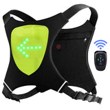 Double-sided LED Turn Signal Bike Pack USB Safety Bag Waterproof Bicycle Backpack Wireless RC Sports Vest Ultralight Riding Bag