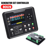 DC62D Generator Set Controller for Diesel/Gas Genset Parameters Monitoring Control Panel Black