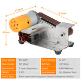 Mini Electric Belt Sander DIY Angle Blade Sharpening Machine Polishing Grinding Machine Desktop Cutter Edges Power Tool