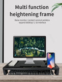 Computer Monitor Stand Display Heightening Bracket Monitor Riser Stand with 3Pcs USB Port Desktop Organizer with Phone Holder