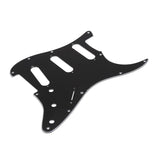 Set Of 3 Ply Black 11 Hole Sss Guitar Pickguard Strat Back Plate Pickup Covers Knobs Guitarra Tips Guitar Parts &amp; Acces
