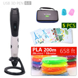 Authentic 3D Pen 3D Print Pen And 1.75mm Pla Filament Christmas Gifts+ Painting Drawings+ Free Shipping 5 v 2A Usb Adapter