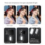 Q18 Mobile Phone Selfie Stick Anti-shake Hand-held Single-axis Gimbal Stabilizer With Fill Light For Live Broadcast