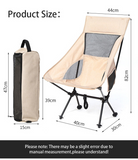 Portable Moon Chairs Folding Backrest Fishing Chair Outdoor Camp Fishing Picnic BBQ Beach Chairs with Carry Bag Outdoor Stool