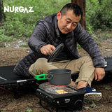 NURGAZ Camping Dual-Purpose Gas Heater Tent Heater Outdoor Gas Stove No Electric Portable Heater For Travelling Camping