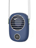 Third Gear Strong Wind USB Charging F9 Digital Display Power Hanging Waist Mute Fan With Stand And Adjustable Hanging Rope