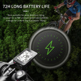 GPS Cycling Computer BT5.0 ANT+ Rechargeable IPX7 Water Resistant Bike Odometer with GPS navigation Incoming Call Reminder