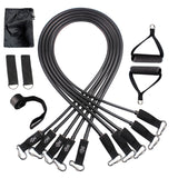 250LBS Resistance Bands Set with Workout Bar Exercise Band Fitness Stick Home Gym Bodybuilding Pilates Bar Kit Fitness Equipment