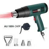 Abeden 1800W Heat gun/Hot Air Gun Digital LCD Display Electric Temperatures Adjustable With Four Nozzles Construction hair dryer