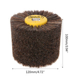 Deburring Horsehair Round Brush Head Polishing Grinding Buffing Wheel Woodworks