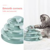 Pet Cat Toy Interactive Turntable Kitten Exercise Puzzle Toys 3/4 Levels Tower Roller Pets Training Intelligence Amusement Plate