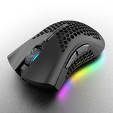 Q13 Wireless Charging Mouse Lightweight Hollow Hole USB ChargingColorful 2.4GHz RGB Luminous Game Office Mouse