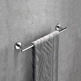 Bathroom Hardware Set Stainless Steel  Mirror Round Towel Bar Toilet Paper Holder Towel Ring Robe Hook