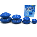 4Pcs Rubber Cupping Device Slimming Cupping Massager Vacuum Body Cups for Elbows Knees Hands Feet Health Care MSU88 L