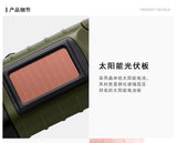 Solar flashlight Dynamo flashlight outdoor multi-function emergency lights Solar charge Camping lamp hand flashlight