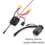 Hobbywing EZRUN MAX8 G2 160A ESC + 4278SD 2250KV / 4268SD 2500KV Inductive Brushless Motor Set for 1/10 1/8 RC Model Car Buggy