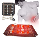 Electric Jade Heating Massage Chair Cushion Vibrator Body Massager Seat Pat Car Home Office Pain Relief Relaxation Therapy Mat