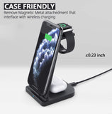 Wireless Charger, Detachable Three in One Wireless Charging Station, Wireless Charger Stand for Apple Watch