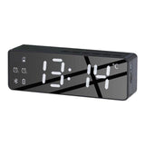 Wireless Speaker FM Radio Sound Box Desktop Alarm Clock Music Player TF Card Bass Speaker Multi-function Desk Clocks Night Light