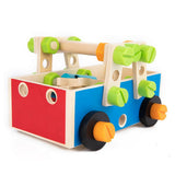Construction Set Toy-Montessori Wooden Toys Kids Tool Set-Wooden Kids Tool Box Kit Wooden Nut Combination Toys Screw Toys