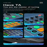 M6 Microphone Sound Card Set 6 Modes Intelligent Noise Reduction Multi Function Mixer For 48v Microphone