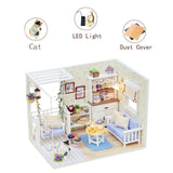 New Year Christmas Gifts Doll House DIY Miniature Dollhouse Toy Furnitures CasaDolls Houses Toys For Childred Birthday GiftsZ007