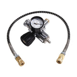 24Inch PCP Scuba Charging Valve Air Filling Station Refill Adapter With 400Bar 6000Psi Gauge With M18X1.5 Threads