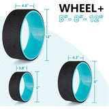 Yoga Wheel Set 3 Pack,Back Roller For Muscle Relaxation &amp; Stretches, Yoga Prop Wheels For Strength&amp;Flexibility