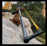 Straight Rod High Precision Telescope High Power Red Laser Flat Rubber Band Stainless Steel Outdoor Hunting Slingshot