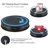PULUZ Product Display Turntable 360 Degree Electric Rotating Photography Studio Speed Adjustable Rotating Display Stand EU Plug