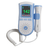 Color LCD Display Pocket Fetal Doppler Prenatal Heart Baby Heart Monitor 3MHz Probe Dual Interface Display Pink Blue